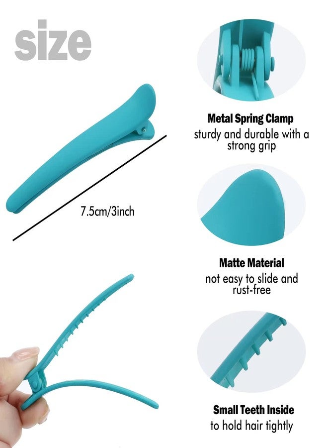 Dizila 24 Pack/12 Pairs 3" Plastic Matte Hair Clips for Styling Sectioning Salon Duckbill Alligator Hair Clips Non-Slip Hair Pins Barrettes Accessories for Women Girls Thin Thick - Image 5